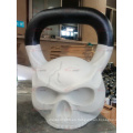 Fundición de hierro personalizado OEM Sculpted Ape cráneo en forma de Kettlebell con la cara